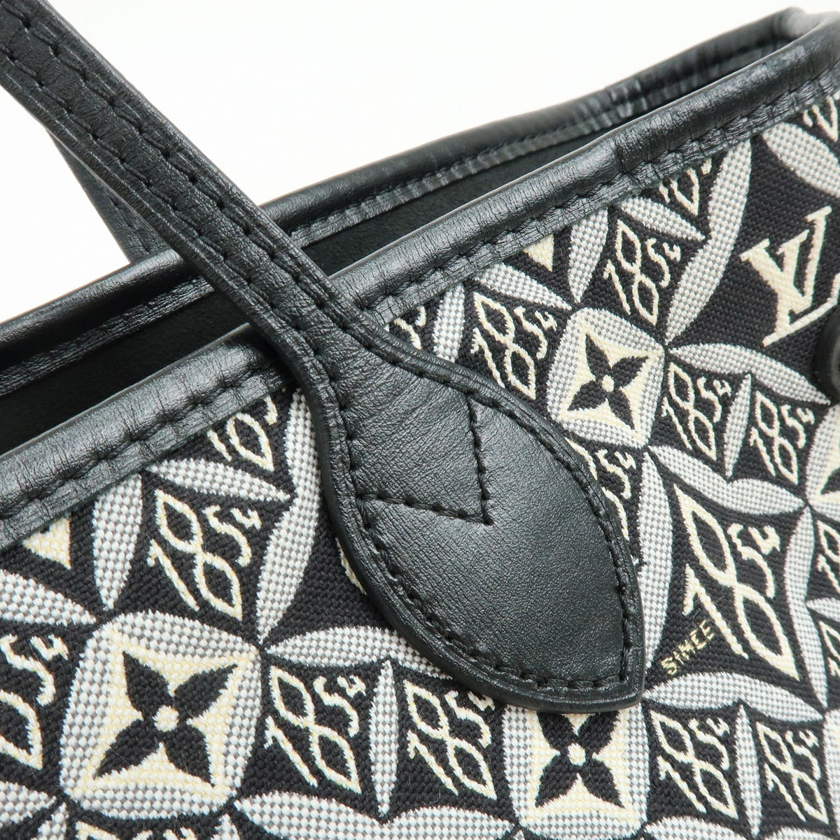 Louis Vuitton Neverfull Nm Limited Edition Since 1854 Monogram Jacquard Black Canvas Tote Bag Bag (Pre-Owned)