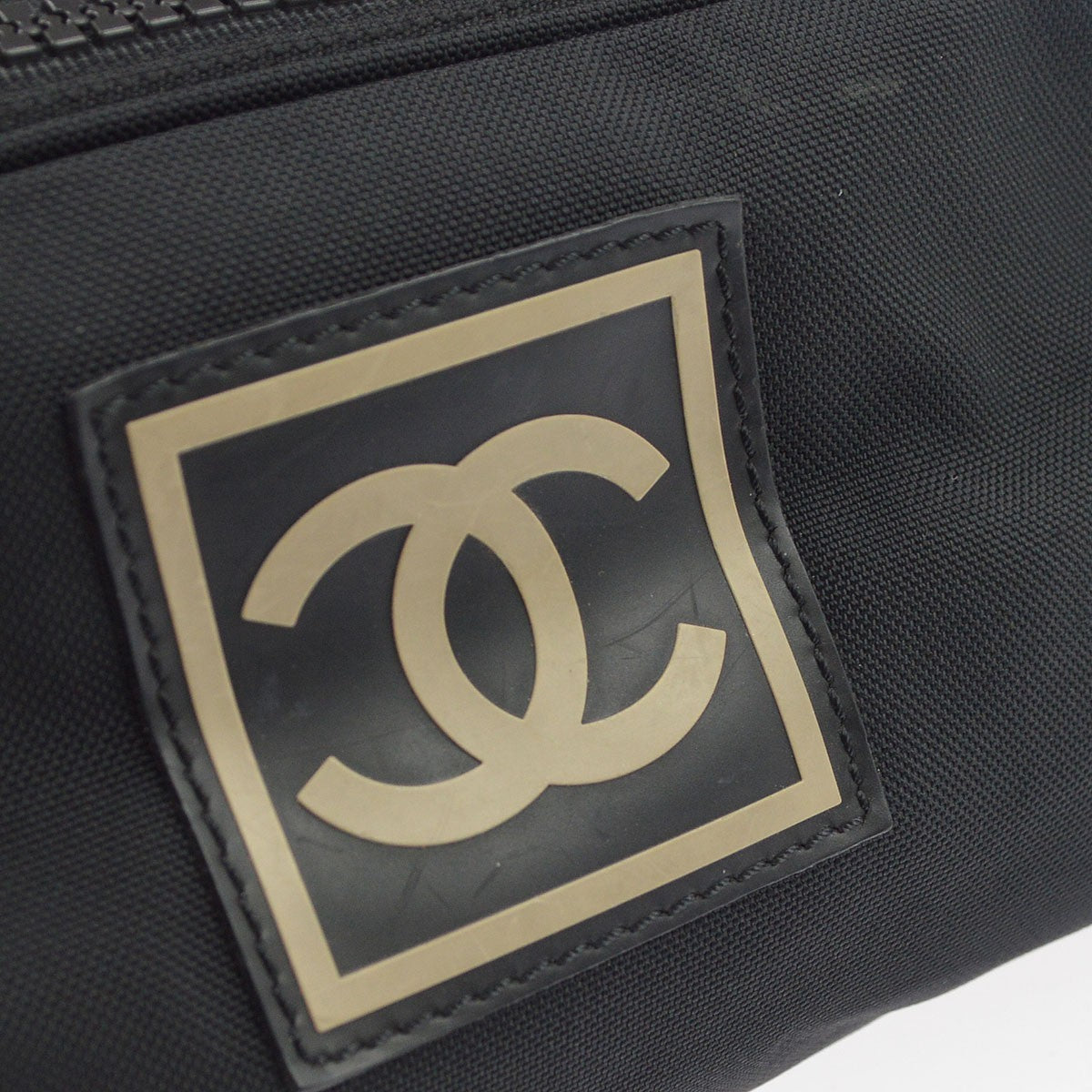 Chanel Sport Double Zip Nylon Black Nylon Clutche & Pouche Bag (Pre-Owned)