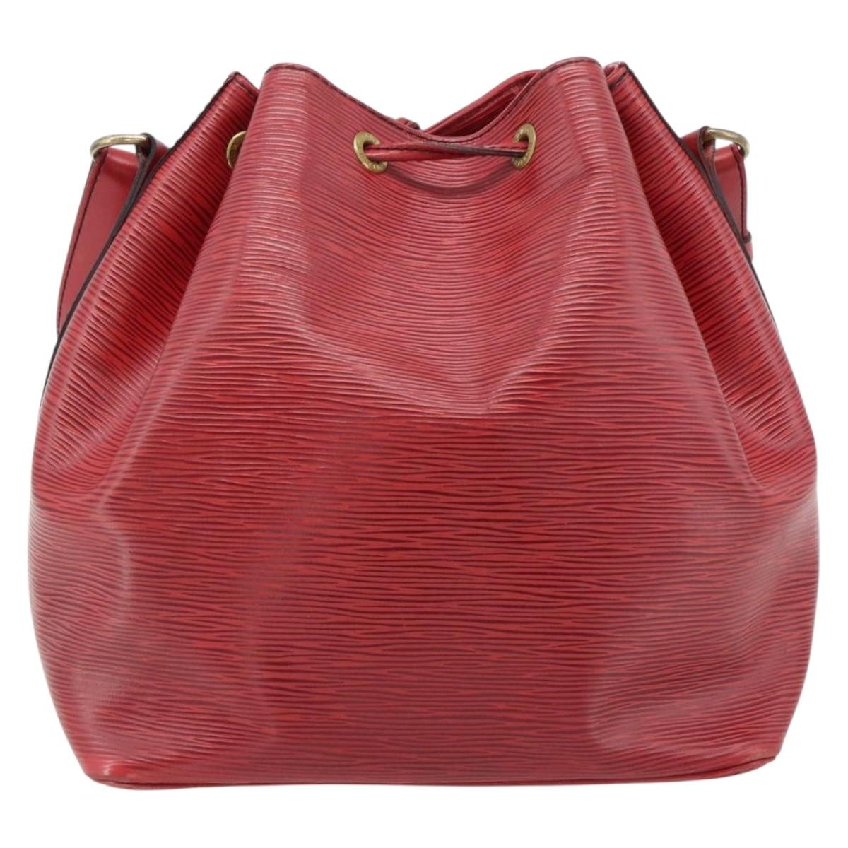 Louis Vuitton Petit Noe Epi Leather Red Leather Shoulder Bag Bag (Pre-Owned)