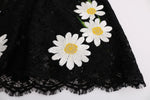 Dolce & Gabbana Black Floral Lace Chamomile Sicily Women's Dress
