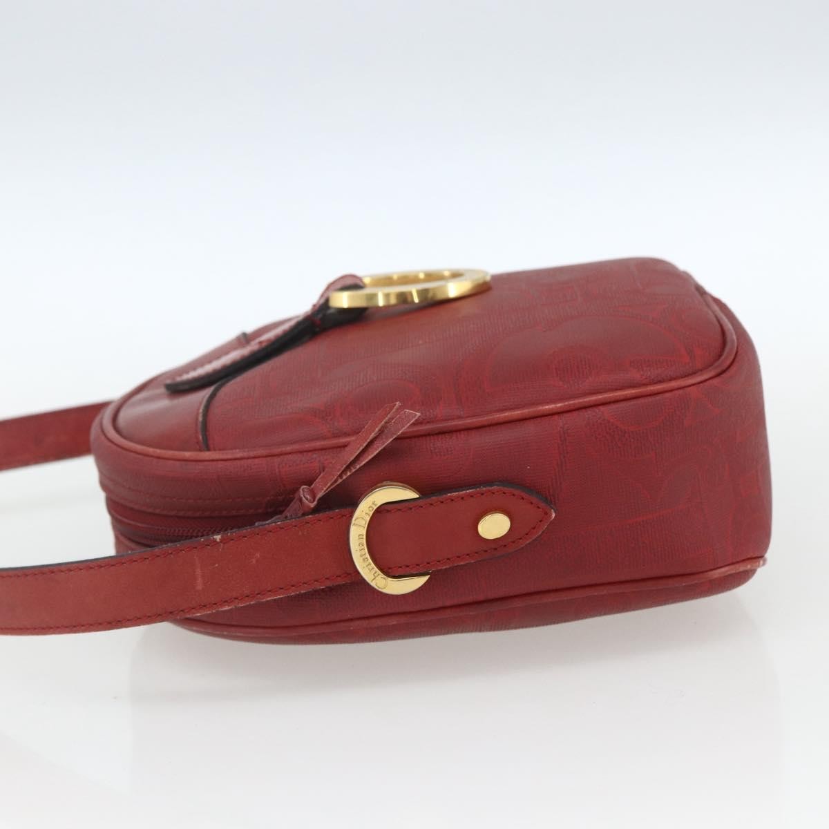 Christian Dior Vintage Trotter Canvas Red Canvas Shoulder Bag Bag (Pre-Owned)