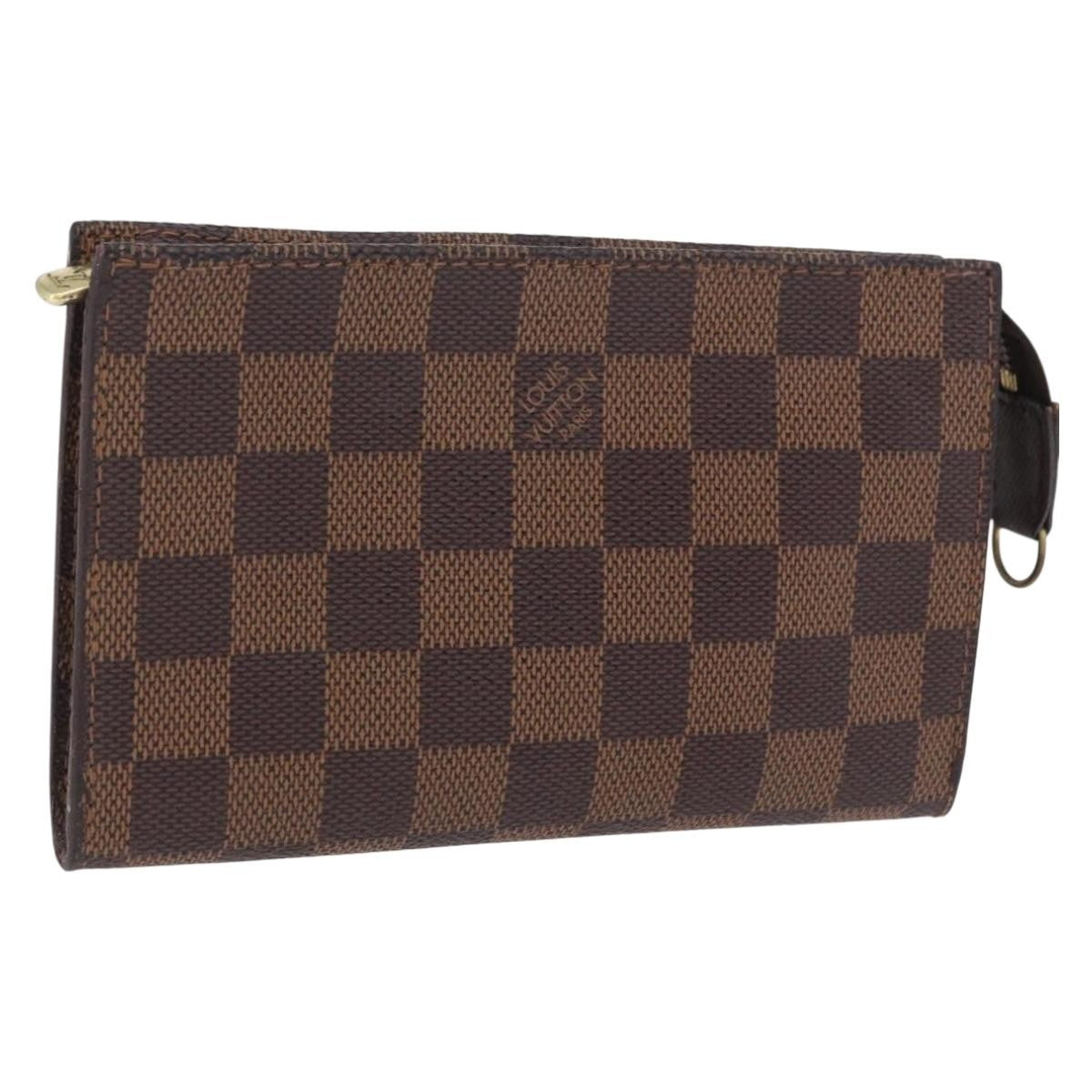 Louis Vuitton Toiletry Pouch Damier Brown Canvas Clutche & Pouche Bag (Pre-Owned)