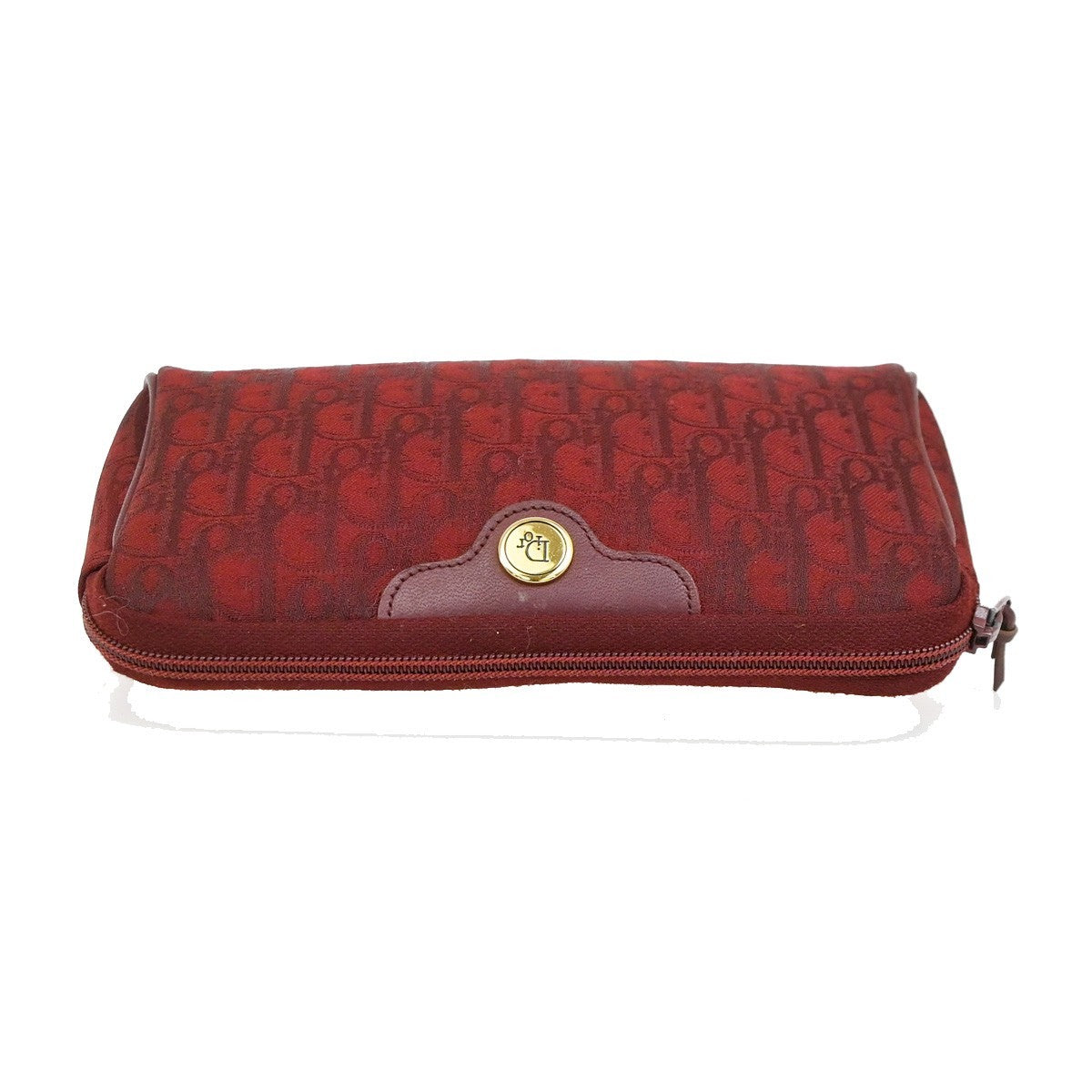 Christian Dior Vintage Trotter Canvas Red Canvas Clutche & Pouche Bag (Pre-Owned)