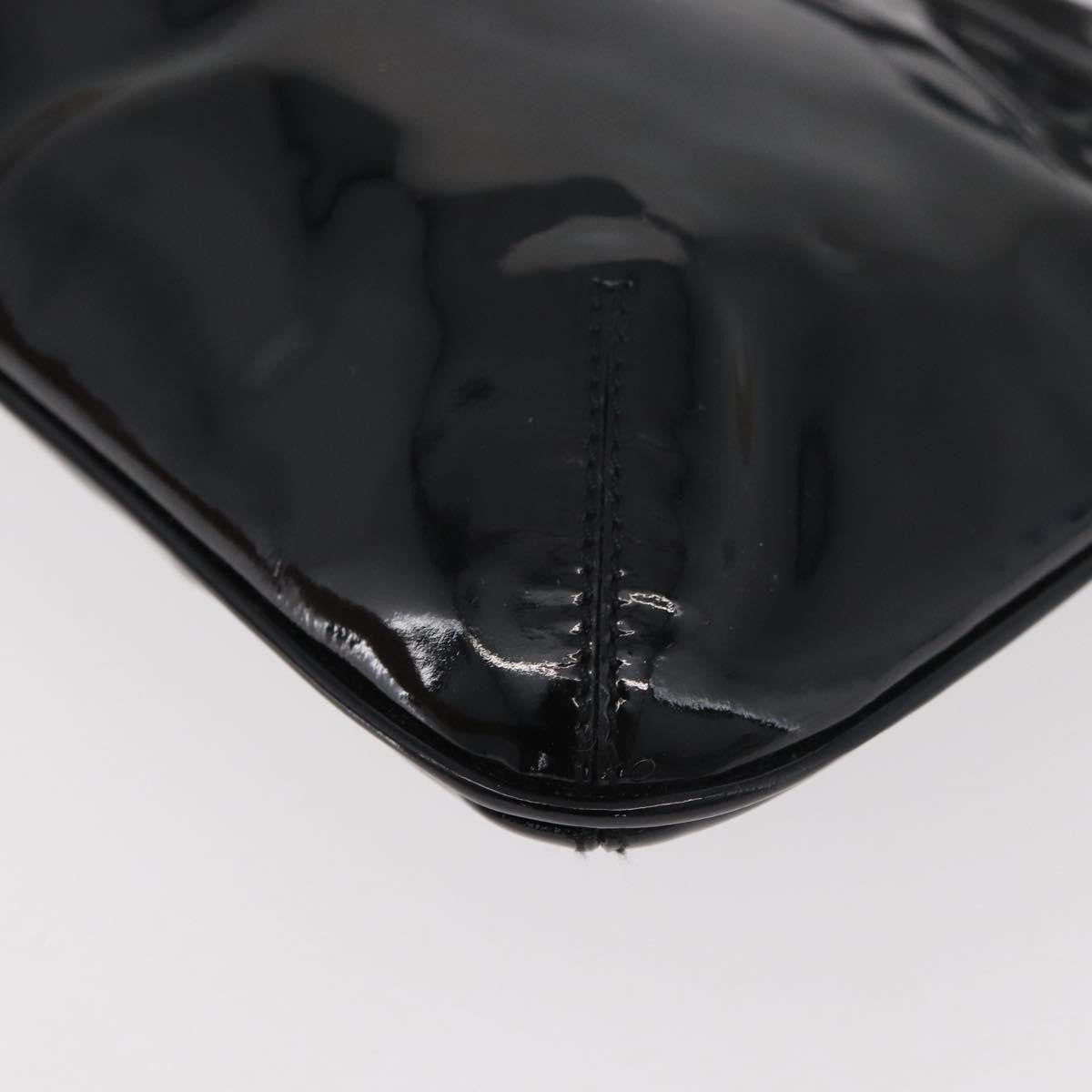 Salvatore Ferragamo Gancini Patent Leather Black Patent_Leather Shoulder Bag Bag (Pre-Owned)
