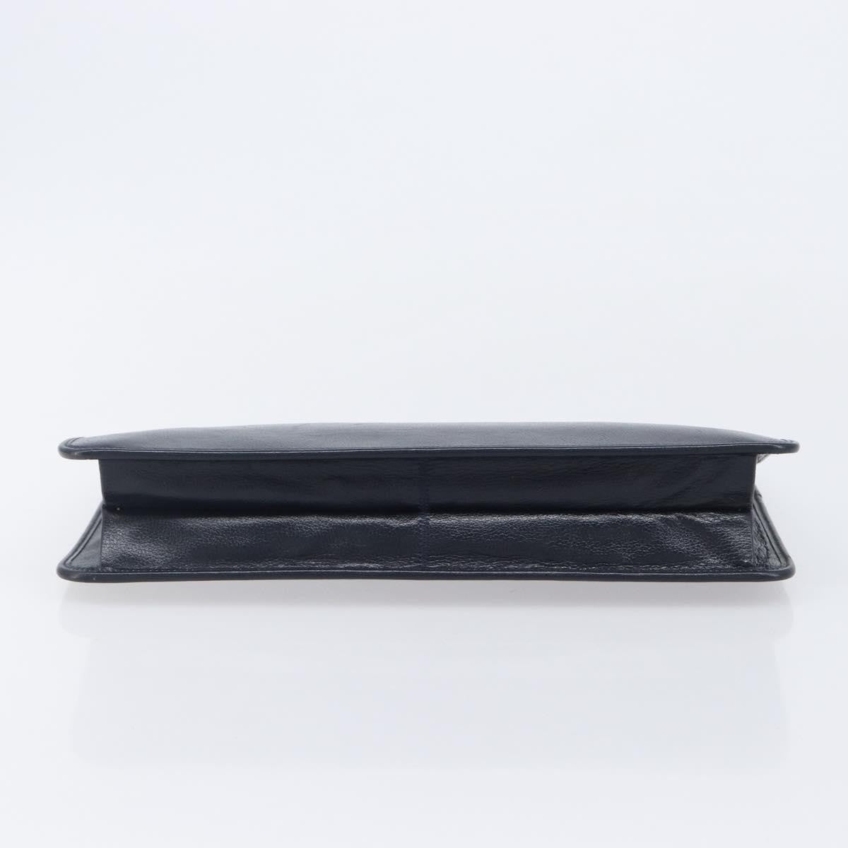 Christian Dior Homme Logo Clutch Leather Navy Leather Clutche & Pouche Bag (Pre-Owned)