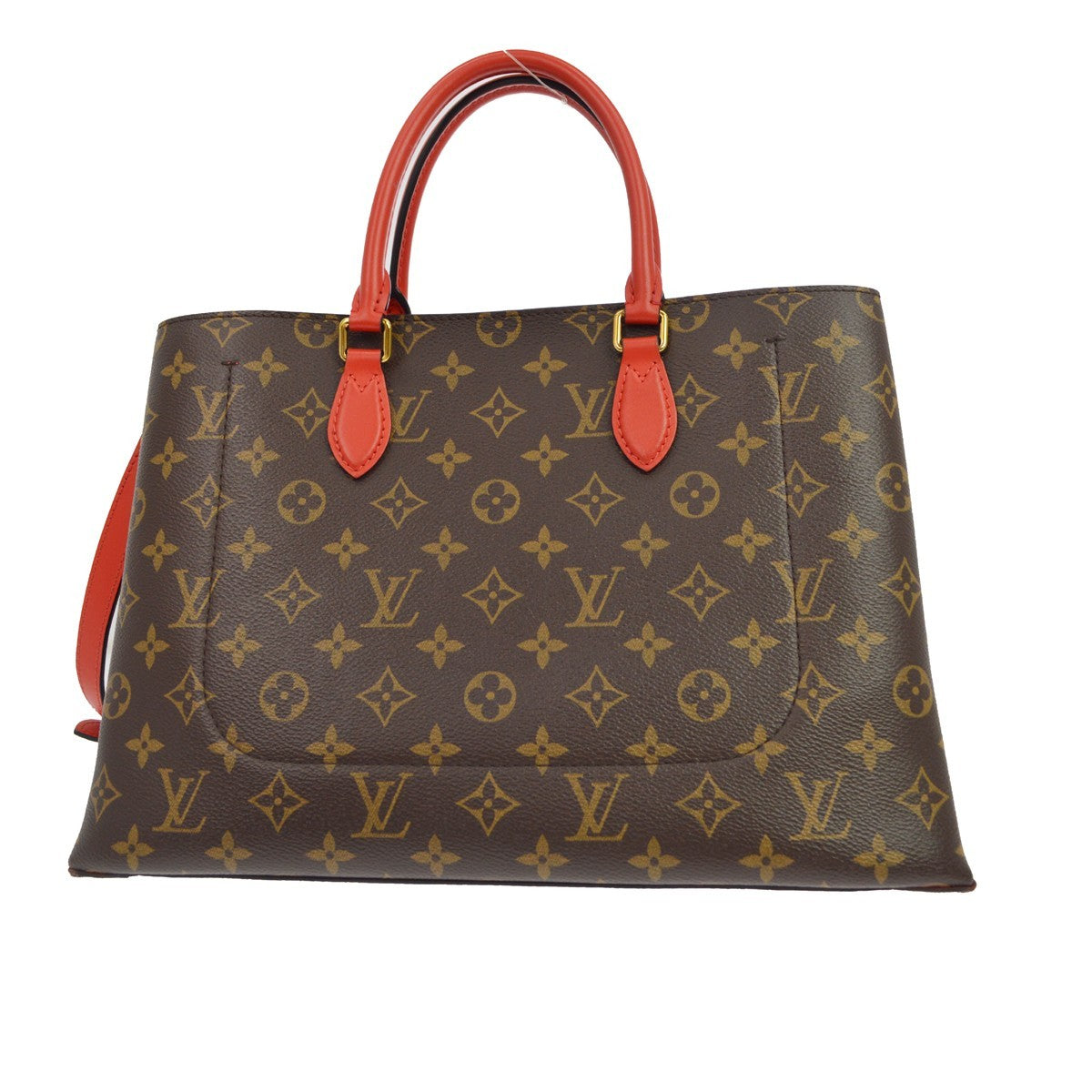 Louis Vuitton Flower Tote Monogram Canvas With Leather Brown Canvas Handbag (Pre-Owned)