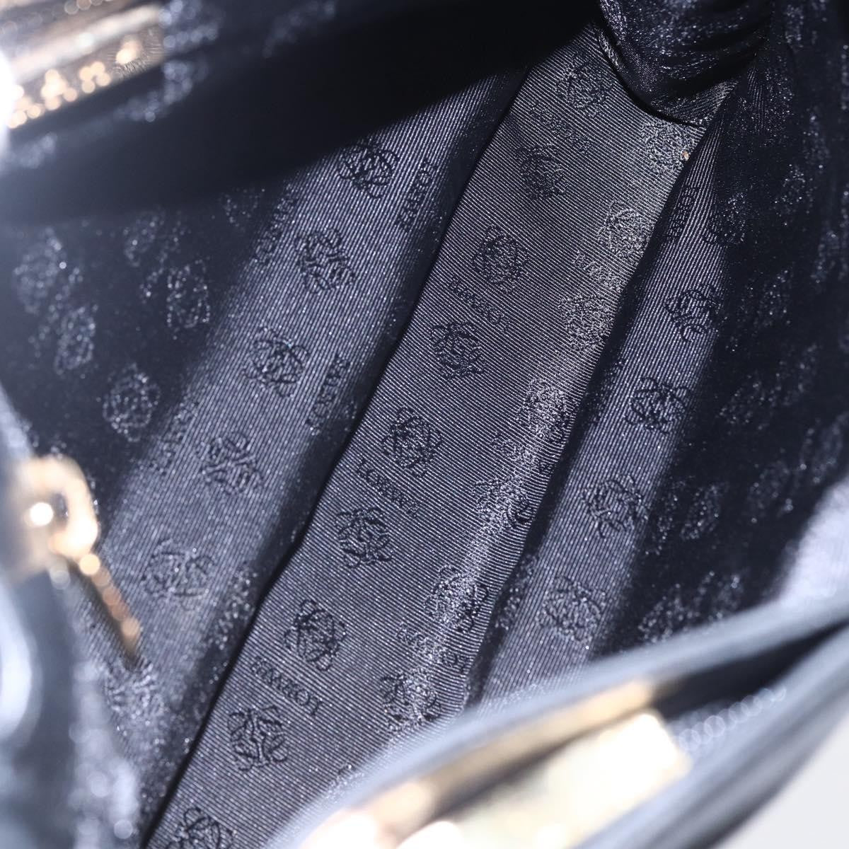Loewe Anagram Leather Black Leather Shoulder Bag Bag (Pre-Owned)