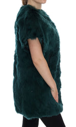 Dolce & Gabbana Exquisite Green Alpaca Fur Long Women's Vest