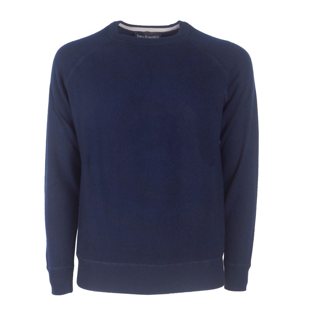 Emilio Romanelli Blue Cashmere Men Men's Sweater