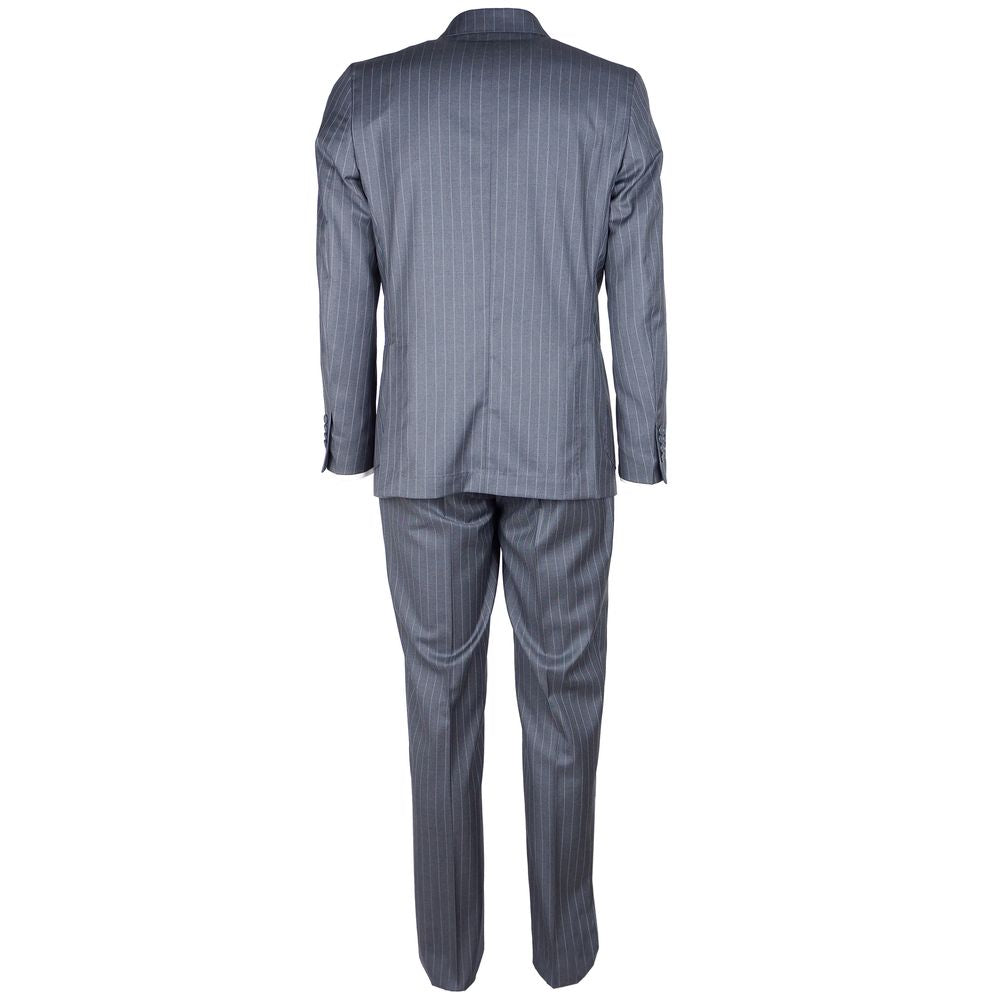 Made in Italy Gray Wool Men Men's Suit