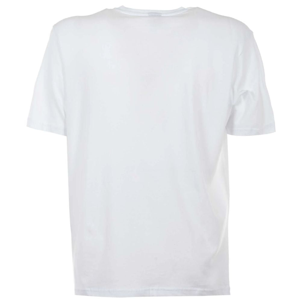 North Sails Elegant White Cotton Tee with Bold Blue Men's Logo