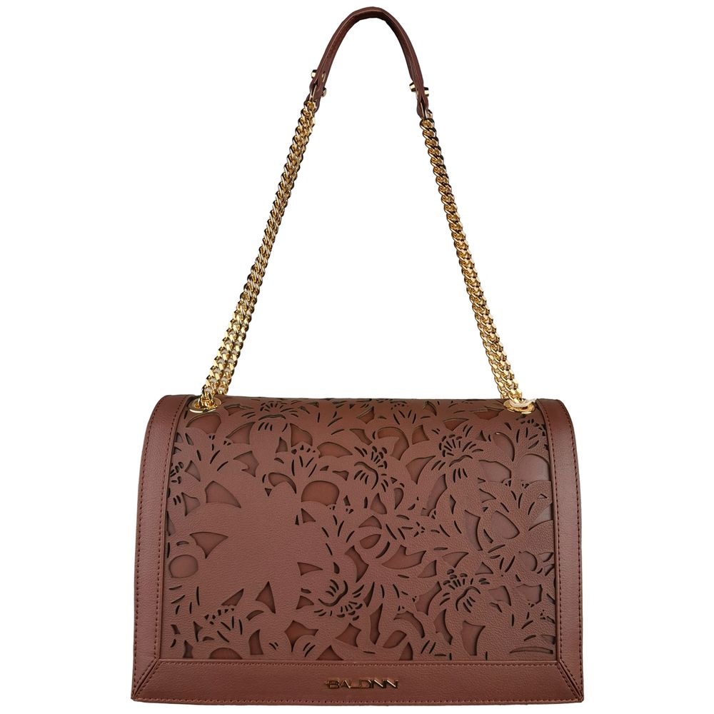 Baldinini Trend Brown Calfskin Women Crossbody Women's Bag