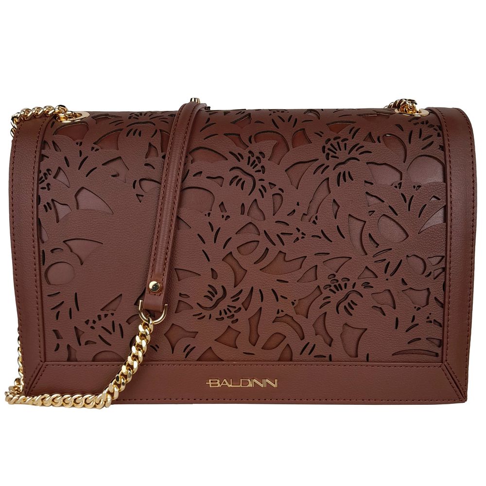 Baldinini Trend Brown Calfskin Women Crossbody Women's Bag