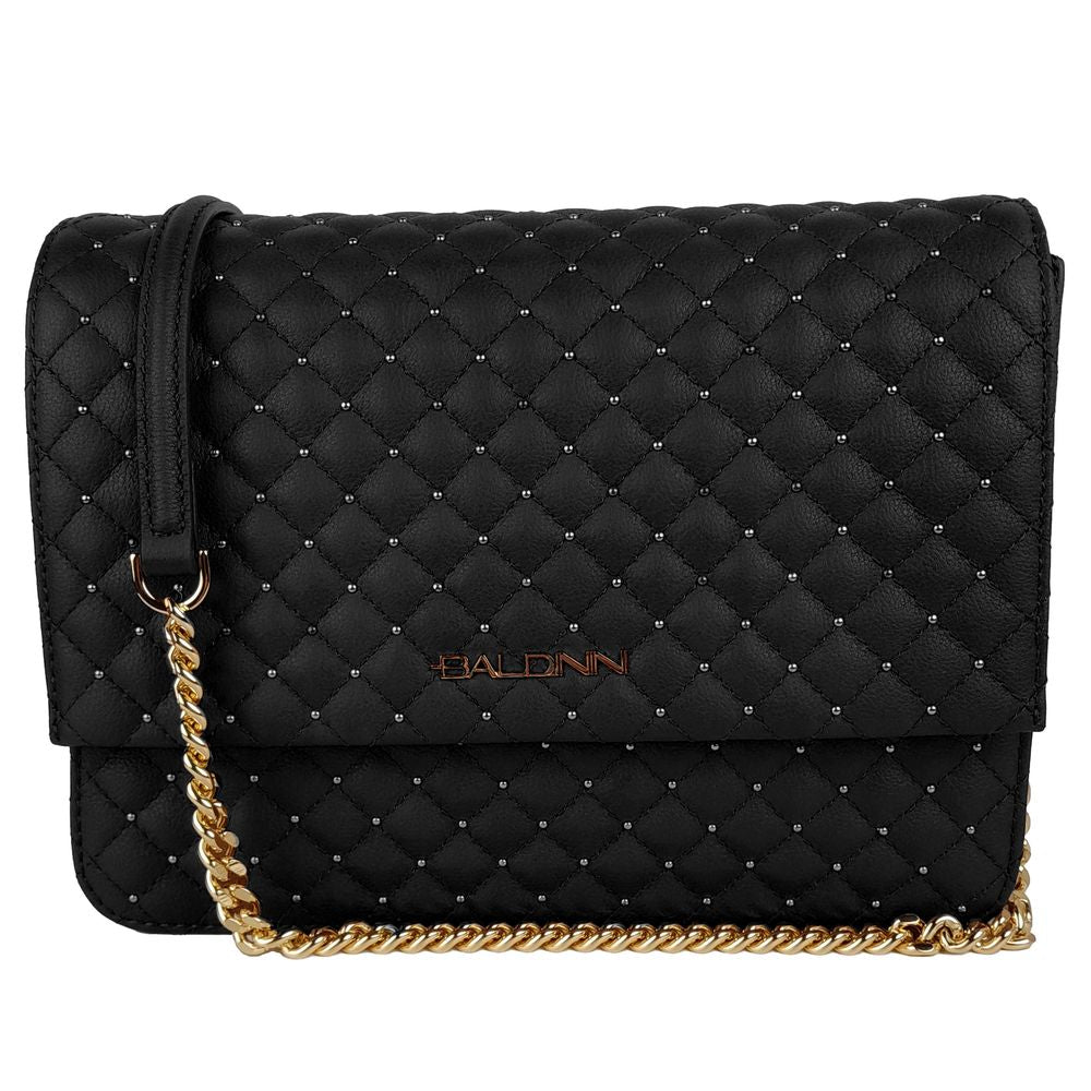 Baldinini Trend Black Calfskin Women Crossbody Women's Bag