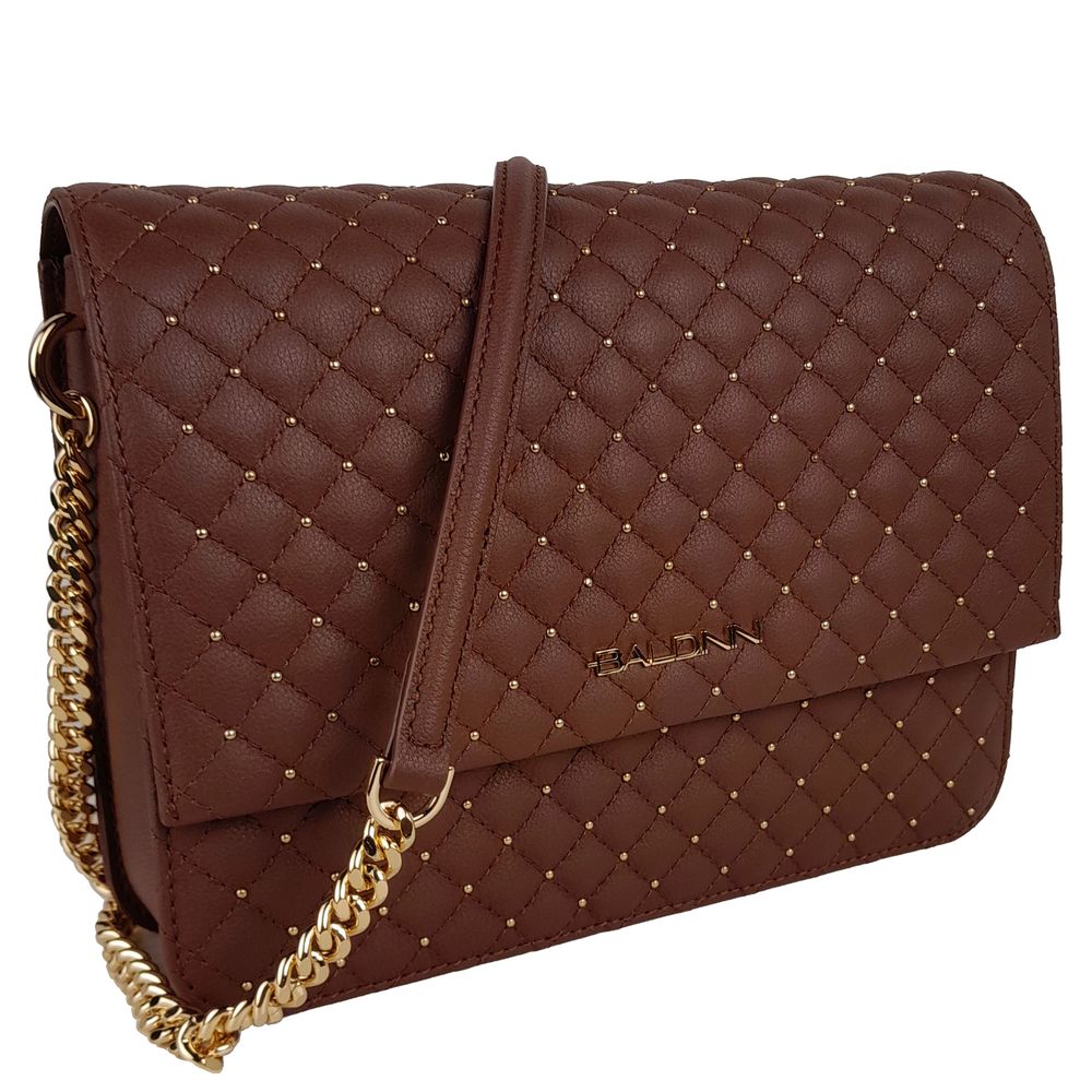 Baldinini Trend Brown Calfskin Women Crossbody Women's Bag