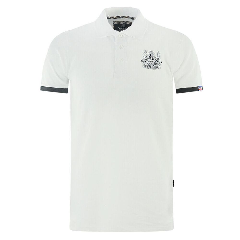 Aquascutum Elegant Cotton Polo with Signature Men's Details