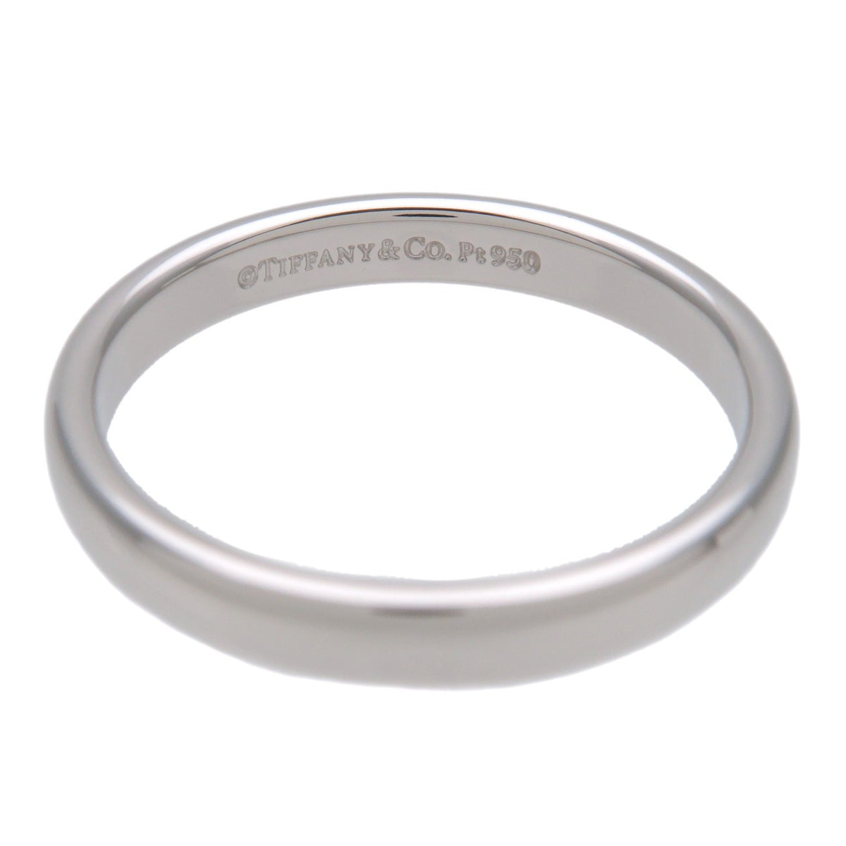 Tiffany & Co. Classic Wedding Band Platinum Silver Platinum Ring Jewelry (Pre-Owned)