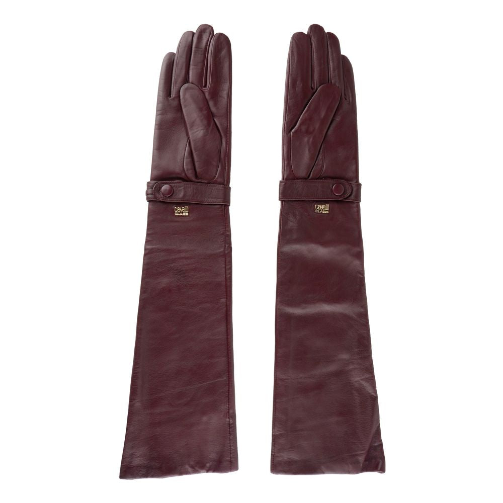 Cavalli Class Red Lambskin Women Women's Glove