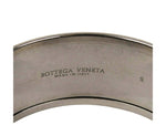 Bottega Veneta Women's Light Brown / Silver Enamel Metal Woven Bracelet (Small)