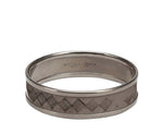 Bottega Veneta Women's Brown / Silver Enamel Metal Woven Print Small Bracelet