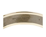 Bottega Veneta Women's Purple Enamel Metal Woven Print Gold Bracelet (Small)