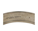 Bottega Veneta Women's Red / Black Enamel Metal Woven Silver Bracelet (Small)