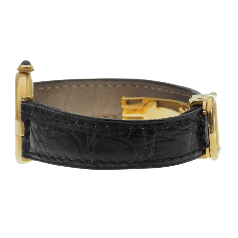 Cartier Must Vendôme Stainless Steel And Leather Watch (Pre-Owned)