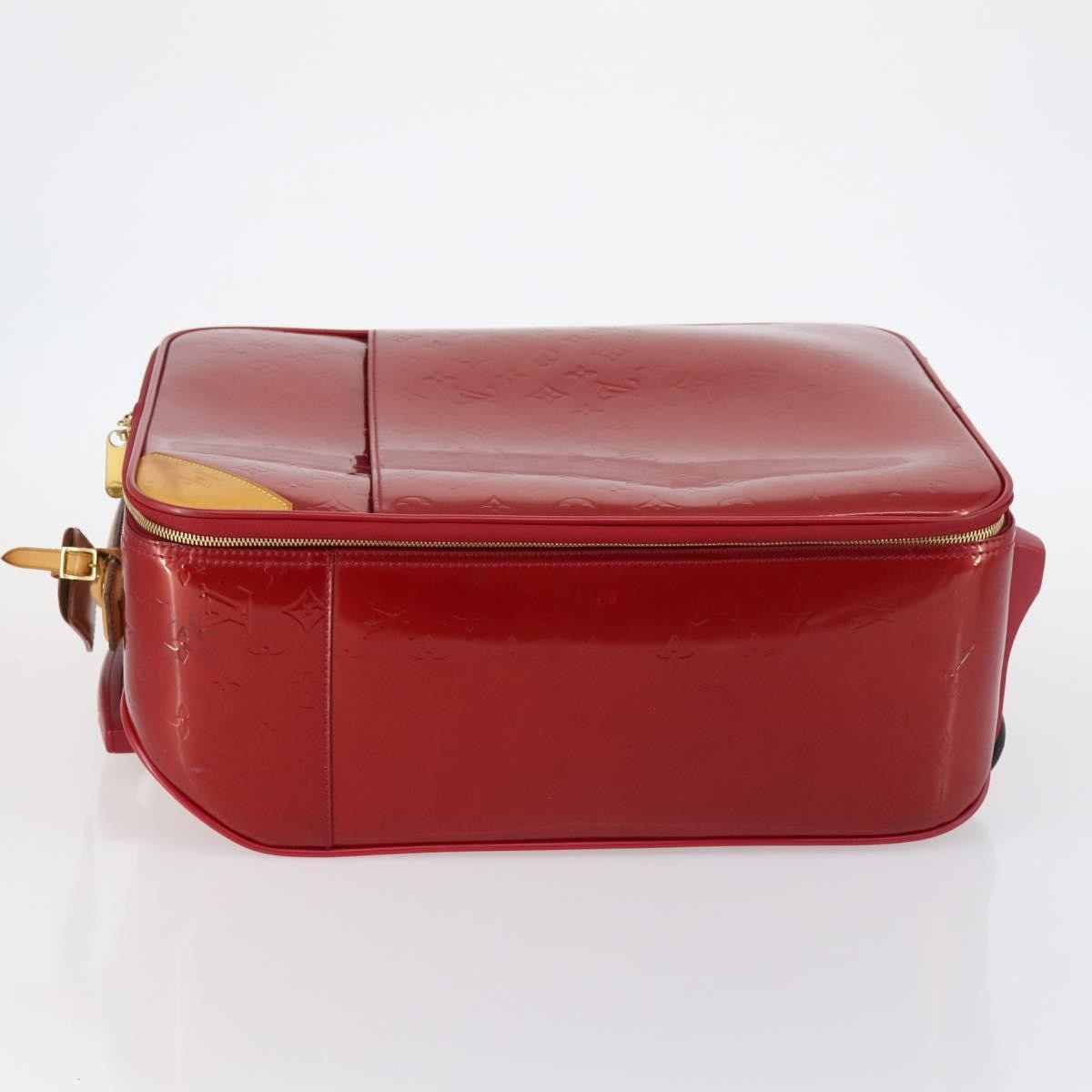 Louis Vuitton Pegase Luggage Monogram Vernis Red Patent_Leather Travel Bag Bag (Pre-Owned)
