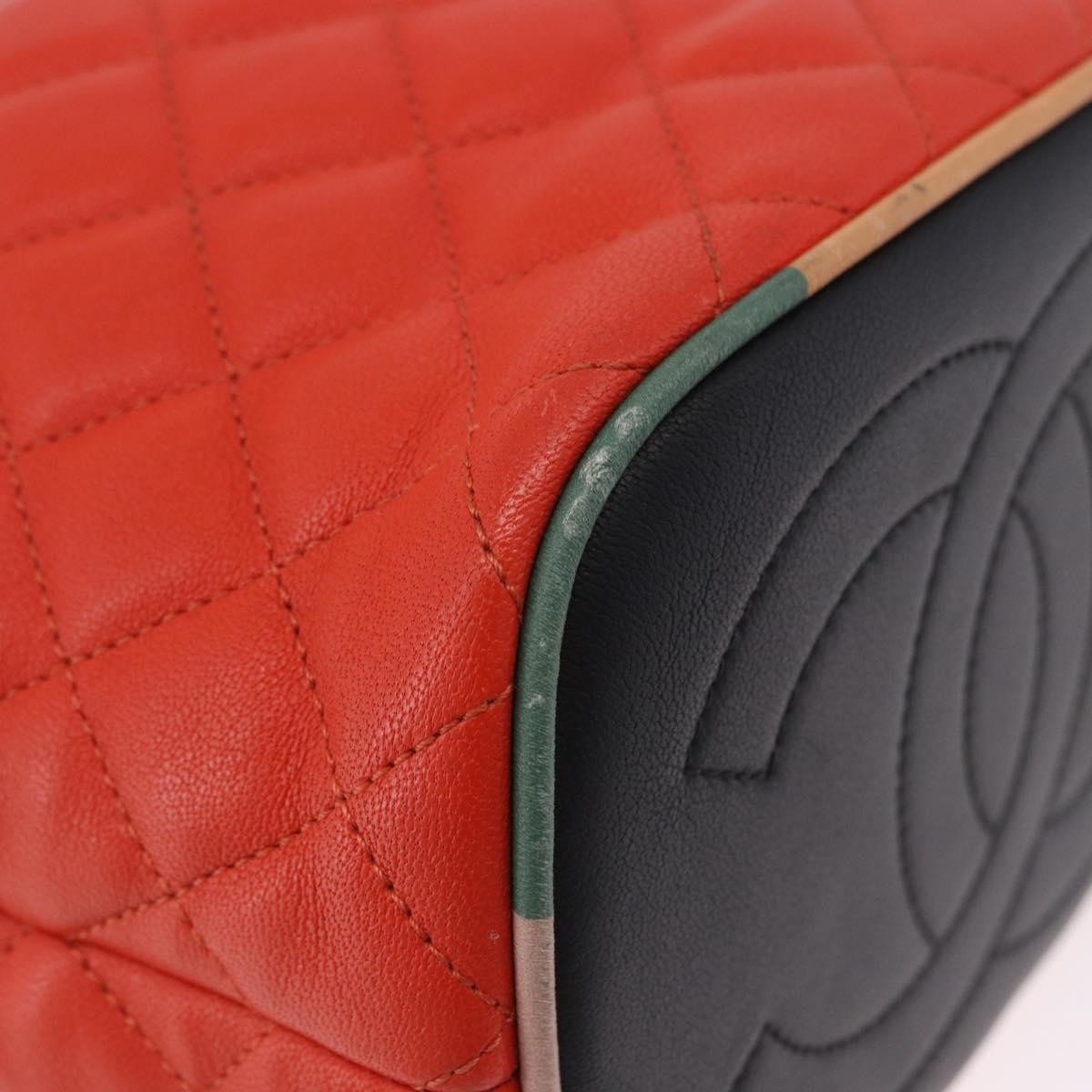 Chanel Cuba Drawstring Bucket Quilted Lambskin Red Leather Shoulder Bag Bag (Pre-Owned)