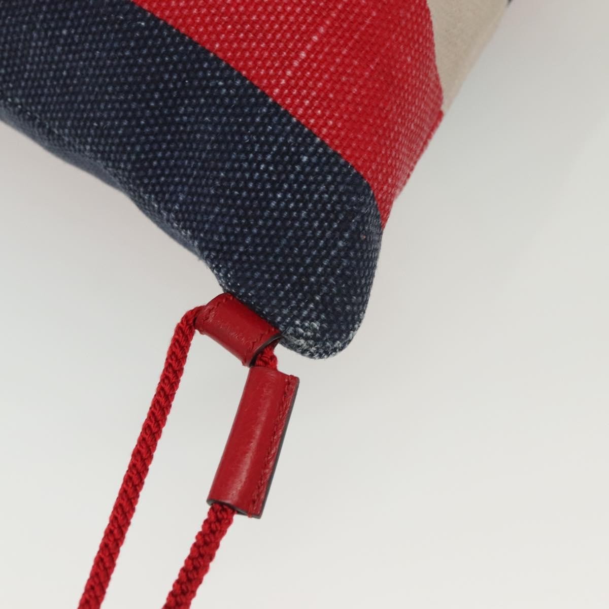 Gucci Logo Drawstring Striped Canvas Multicolour Canvas Backpack Bag (Pre-Owned)