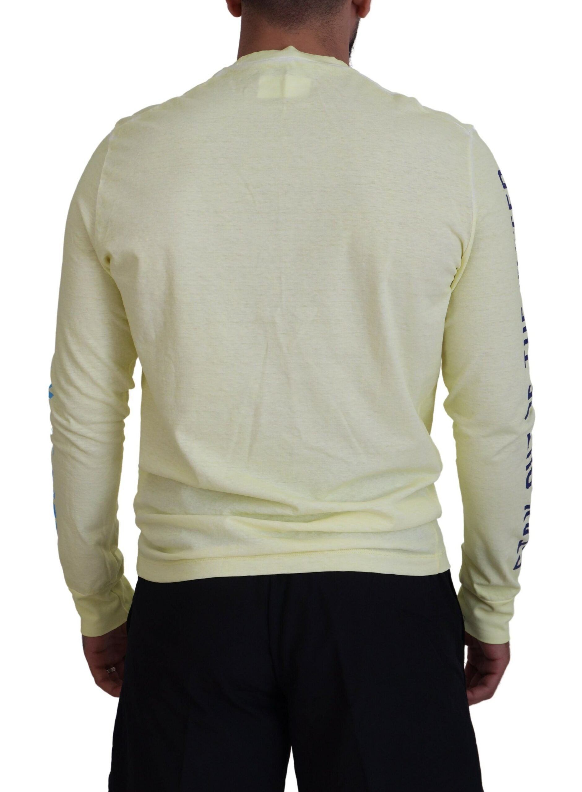 Dsquared² Yellow Colorful Print Long Sleeves Top Men's T-shirt (Pre-Owned)
