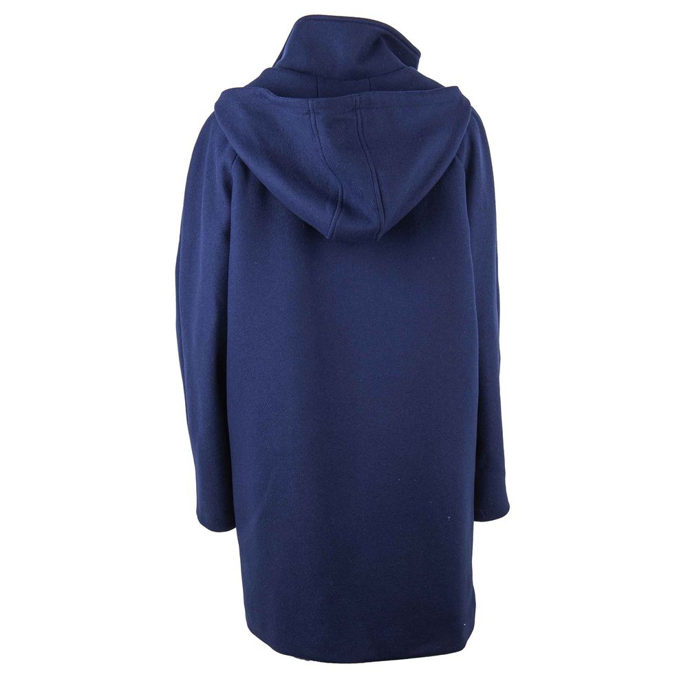 Love Moschino Blue Wool Women Women's Coat