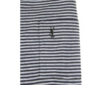 Saint Laurent Men's Blue Cotton Striped Crewneck T-shirt