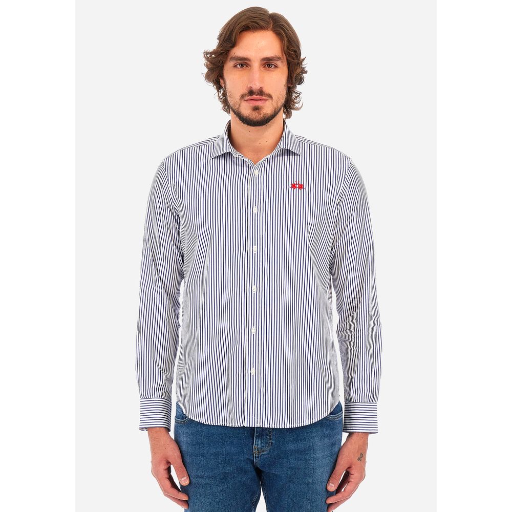 La Martina White Cotton Men's Shirt