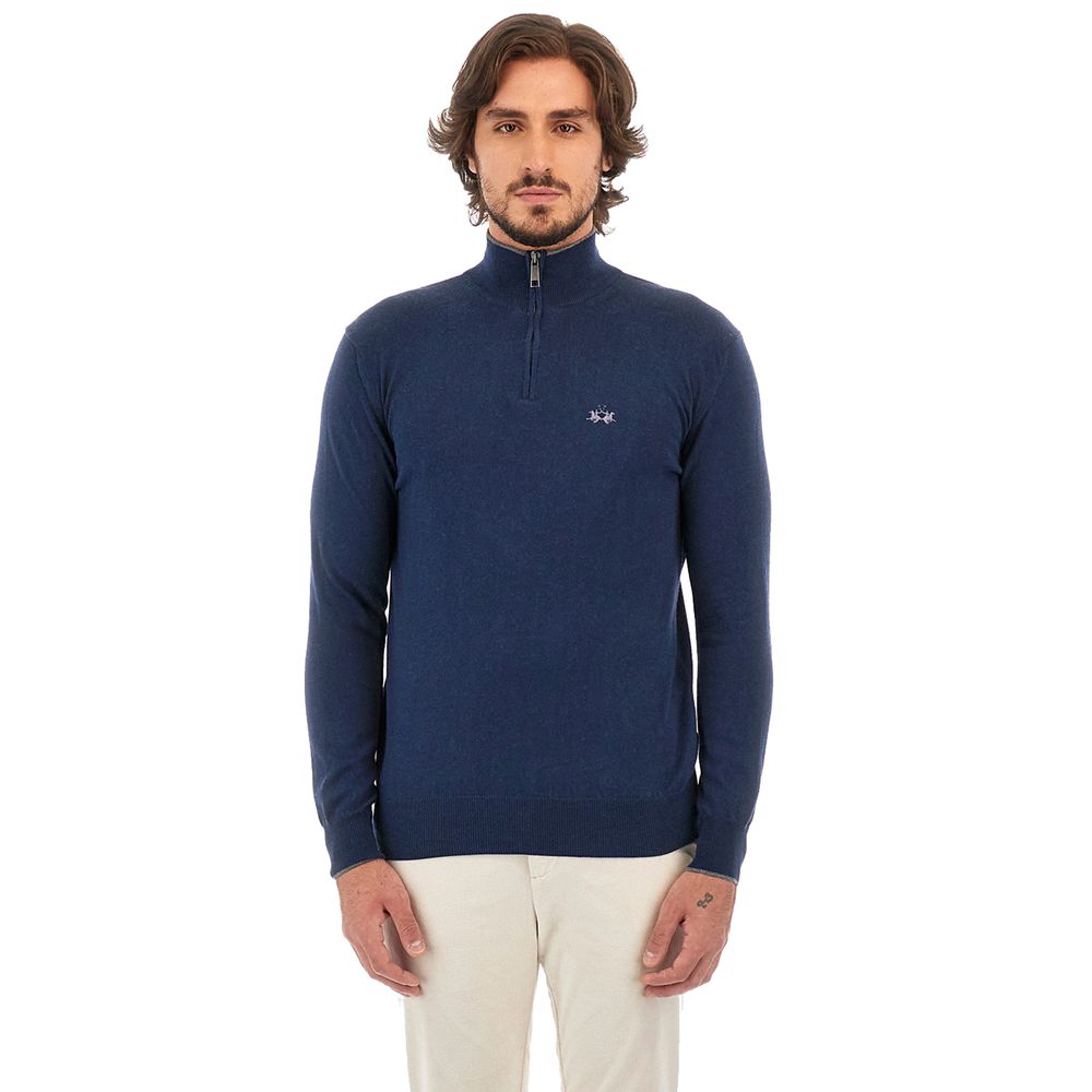 La Martina Blue Acrylic Men's Sweater