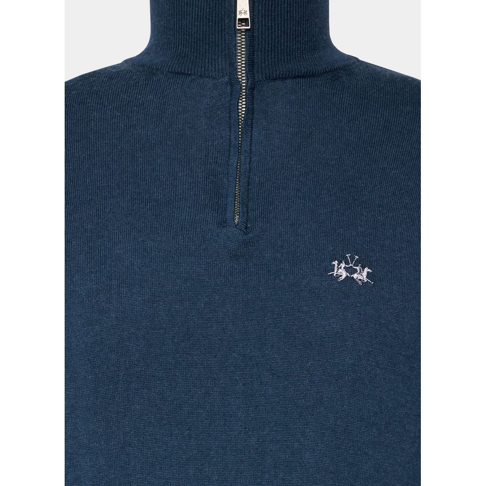 La Martina Blue Acrylic Men's Sweater