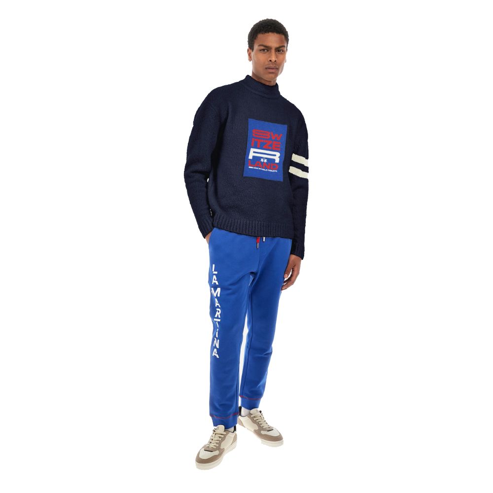 La Martina Blue Polyamide Men's Sweater