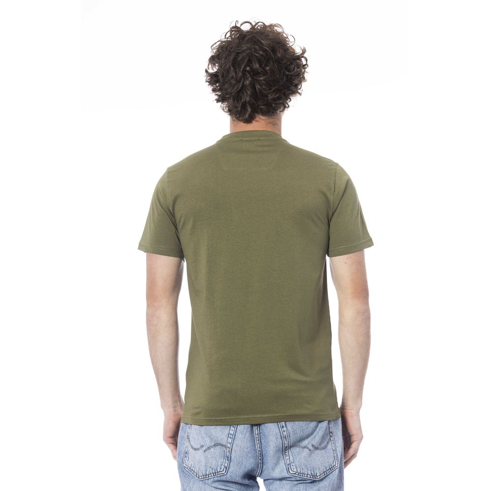 Cavalli Class Green Cotton Men Men's T-Shirt