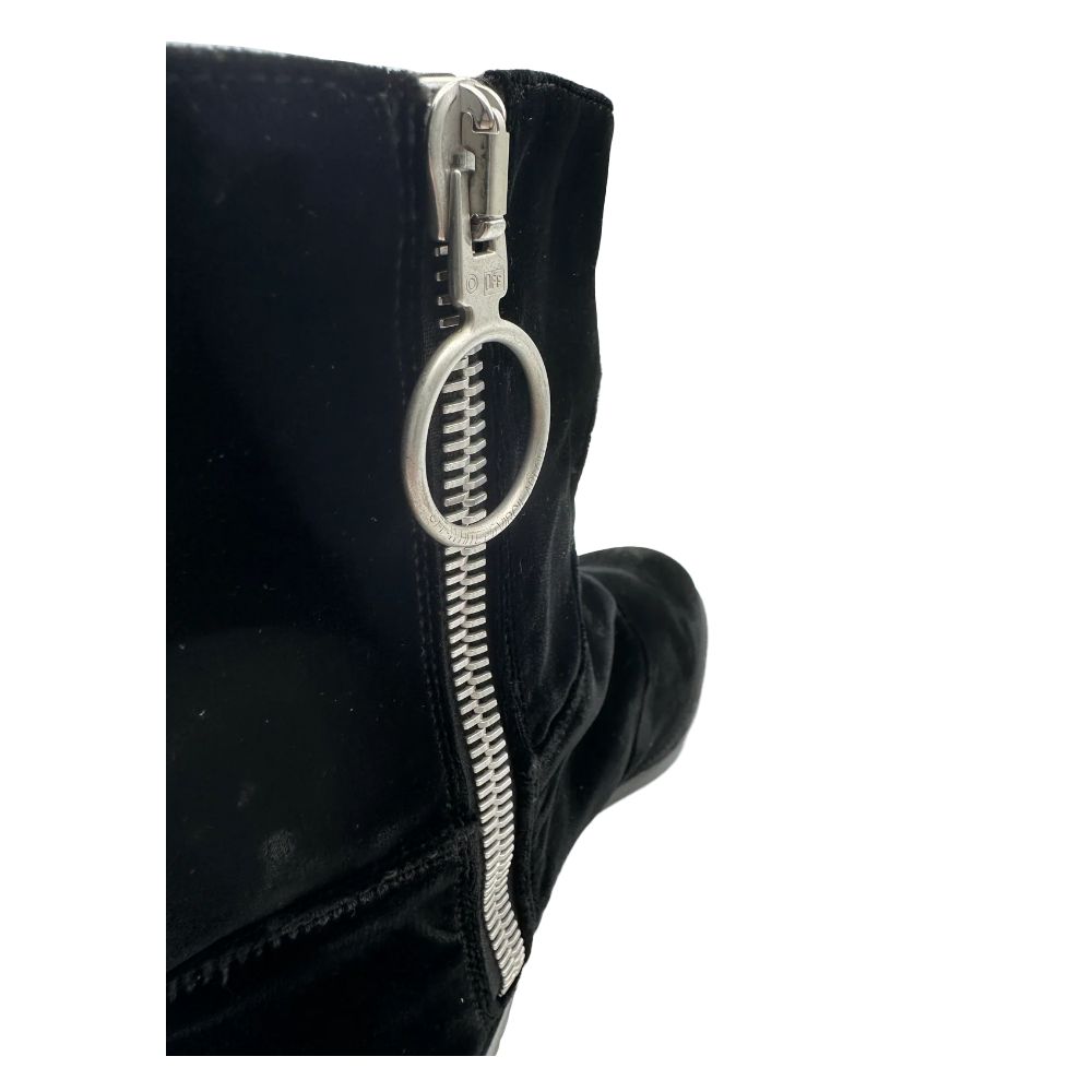 Off-White Black Calfskin Women Ankle Women's Boot