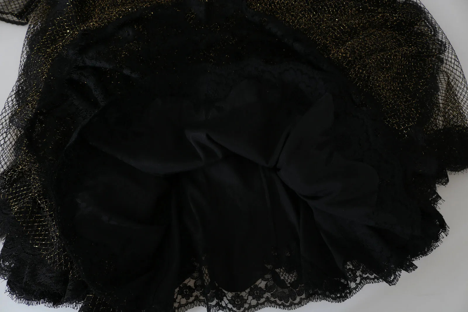 Dolce & Gabbana Black Gold Crystal Heart A-line Women's Dress (Pre-Owned)