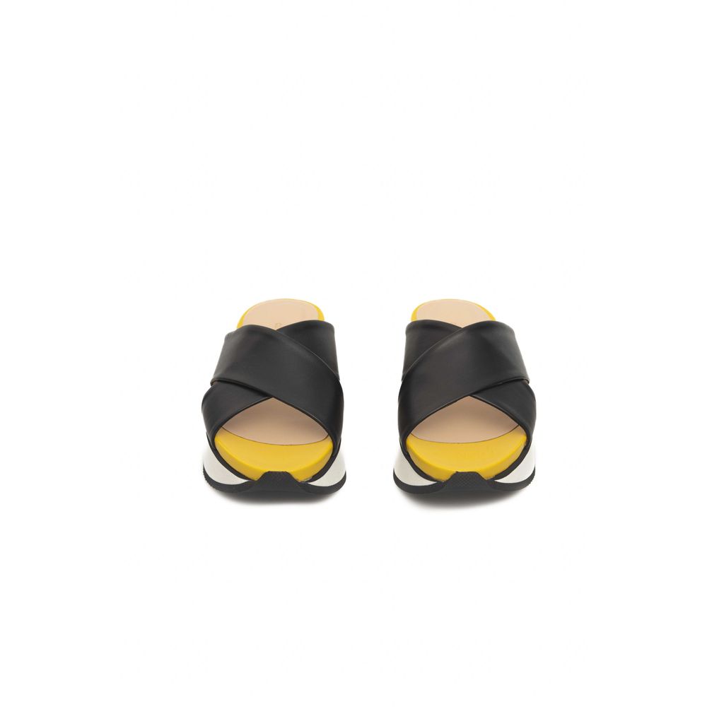 Cerruti 1881 Black Calfskin Women Women's Sandal