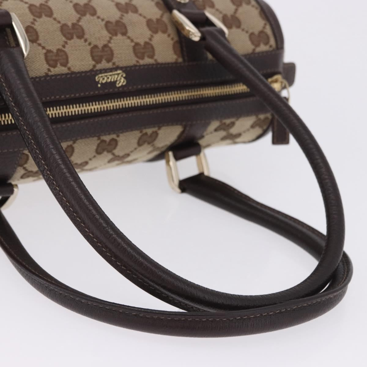 Gucci Abbey Boston Canvas Beige Canvas Shoulder Bag Bag (Pre-Owned)
