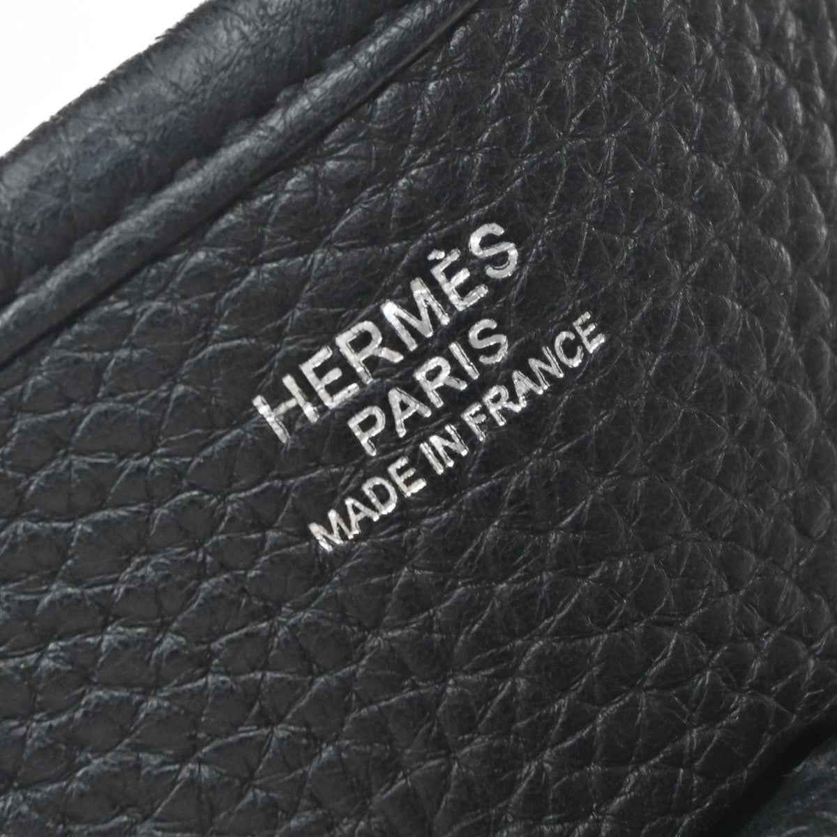 Hermes Evelyne Bag Gen Iii Clemence Black Leather Shoulder Bag Bag (Pre-Owned)
