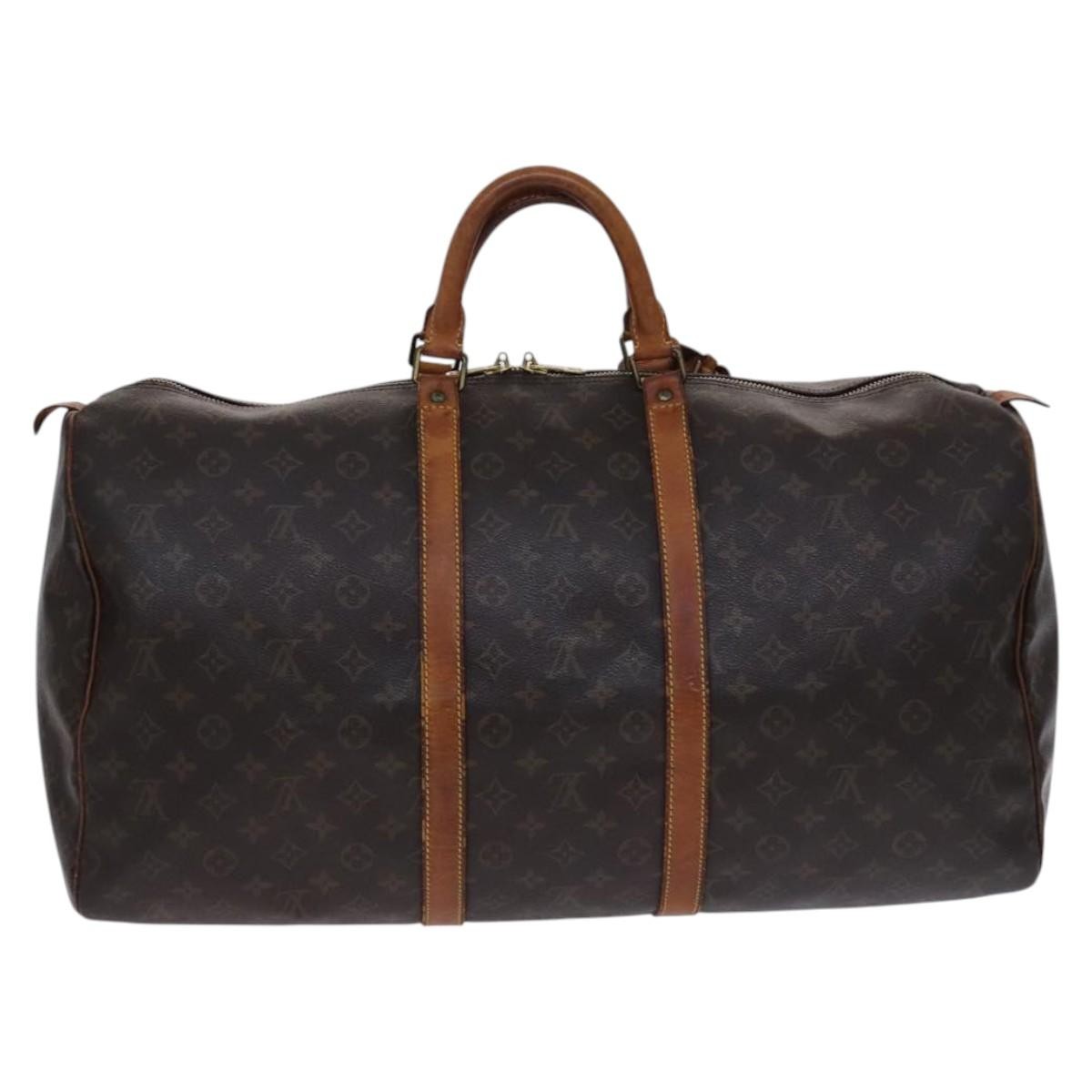 Louis Vuitton Keepall Monogram Canvas Brown Canvas Travel Bag Bag (Pre-Owned)