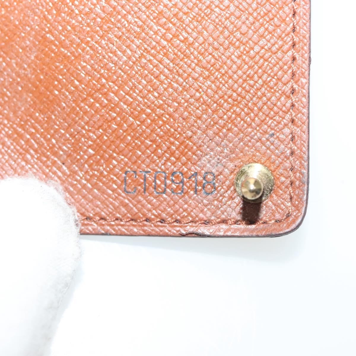 Louis Vuitton Porte Cartes Pression Card Case Monogram Canvas Brown Canvas Card Holders Accessory (Pre-Owned)
