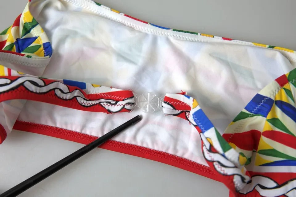 Dolce & Gabbana White Silk Satin Elastic Men Boxer Short Men's Swimwear