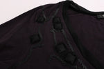 Costume National Purple V-neck Cotton Women's T-shirt