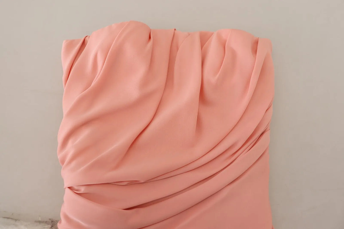 Dolce & Gabbana Pink Silk Stretch Strapless Sheath Midi Women's Dress (Pre-Owned)