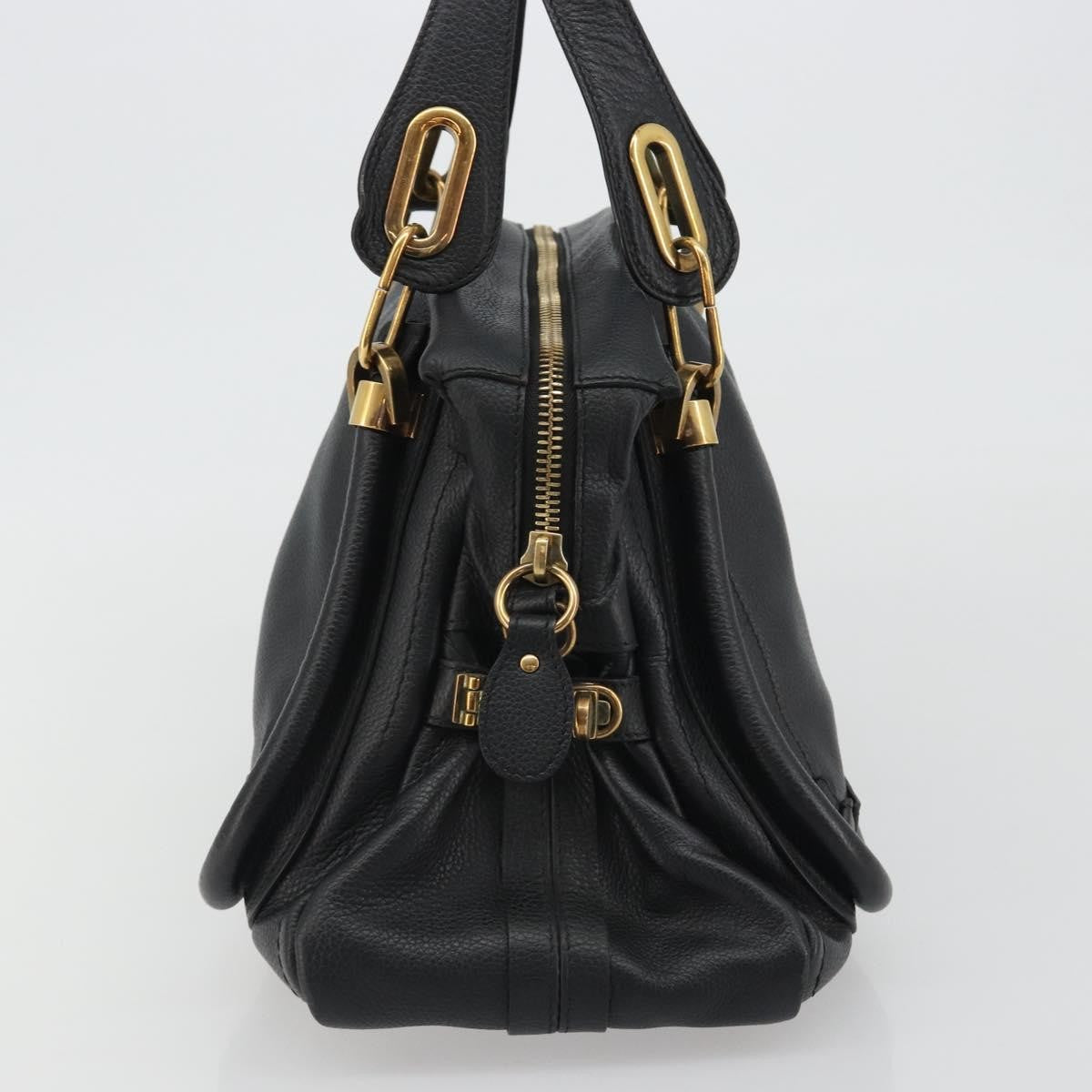 Chloe Paraty Quilted Leather Black Leather Handbag (Pre-Owned)
