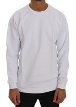 Daniele Alessandrini Elegant White Crewneck Cotton Men's Sweater